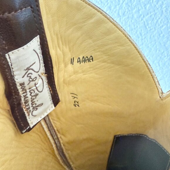 Rod Patrick Mens Cowboy Boots Size 11AAAA Brown Caiman Belly Western Square Toe - Picture 14 of 16